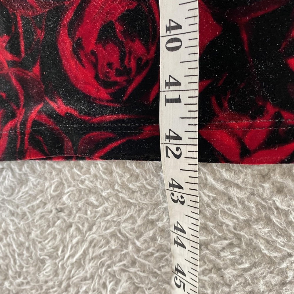 Chicos Travelers Dress Womens 4/6 Red Rose Velvet Sheath‎ Midi Party Cocktail 0 - Picture 8 of 15